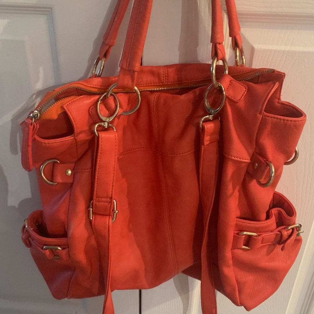 MODE LUX Orange, Convertible, Crossbody Purse Bag Satchel